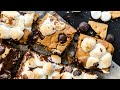 Chocolate Chip S'MORES Cookie BARS Recipe!
