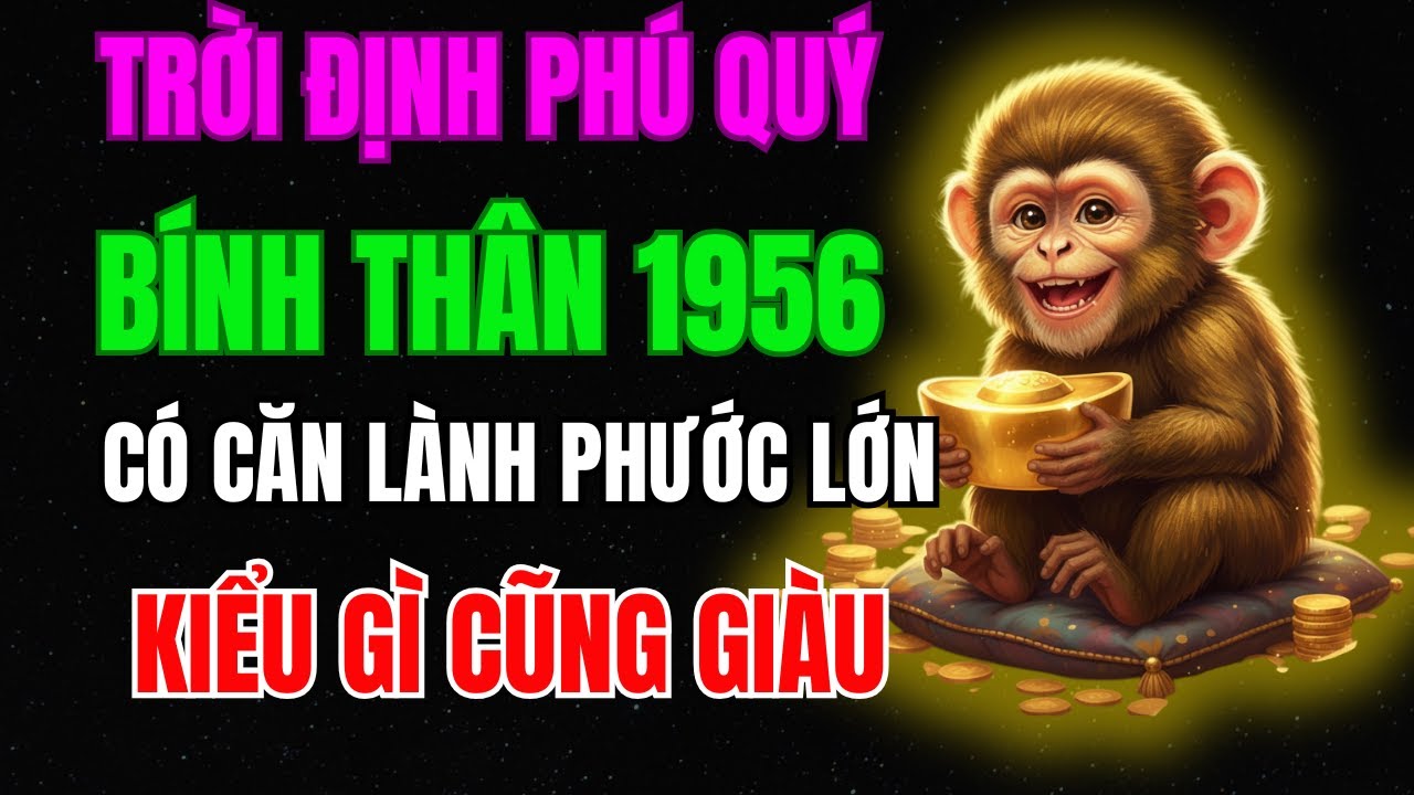 Trời Định Phú Quý, Bính Thân 1956 Được Trời Thương Phật Độ, Tổ Tiên Phù Hộ, Phước Báu Cực Lớn