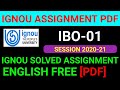 Ibo 01 solved assignment 2021 ibo 1 solved assignment 202021 in hindi ibo 1 assignment