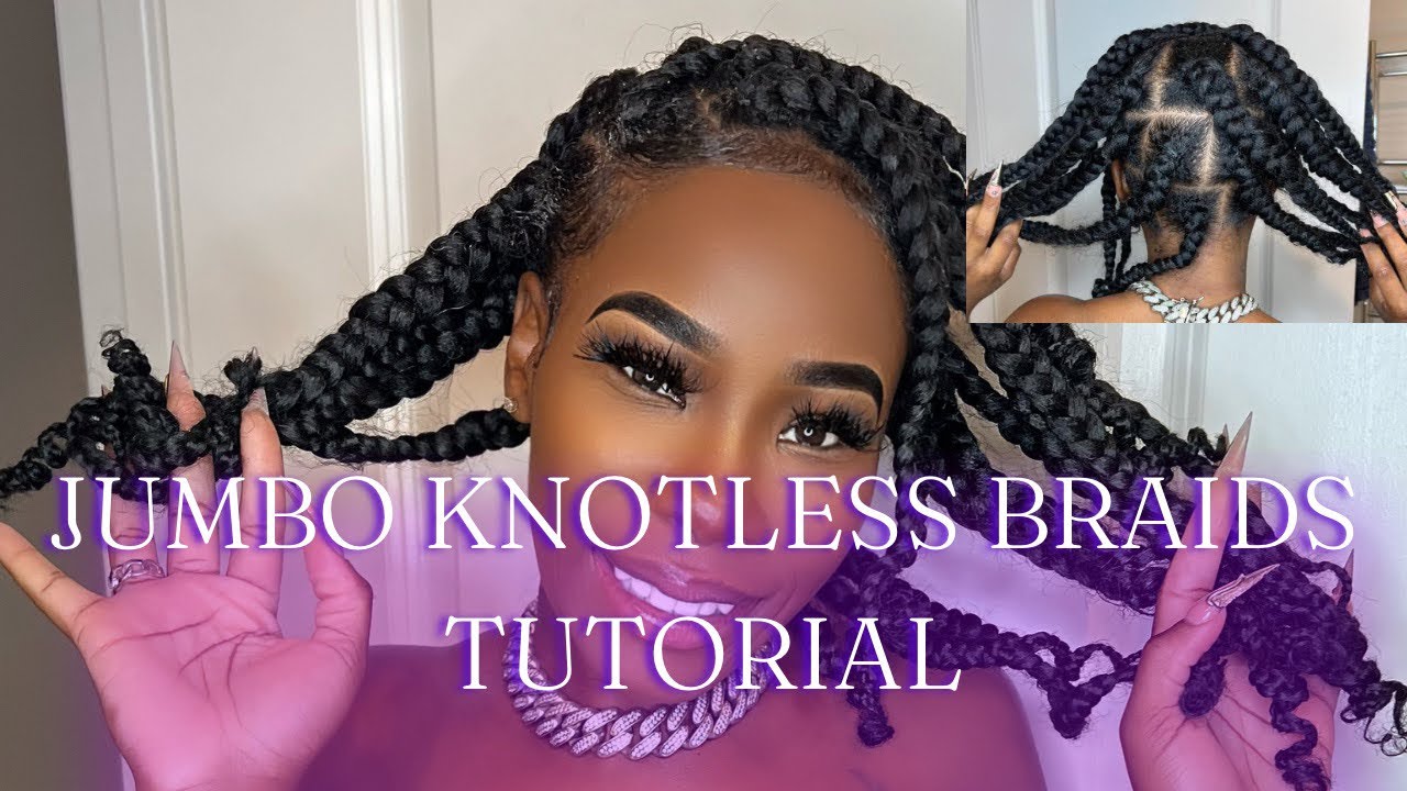 HOW TO DO KNOTLESS BOX BRAIDS | BEGINNER FRIENDLY | KNOTLESS BRAID ...