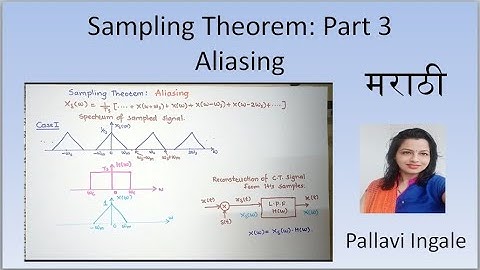 Sampling Theorem || Part 3 || Reconstruction, Aliasing || Marathi