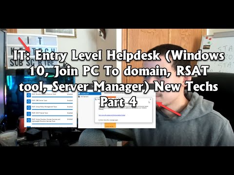IT: Entry Level Helpdesk (Windows 10, Join PC To domain, RSAT tool, Server Manager) New Techs Part 4 hqdefault