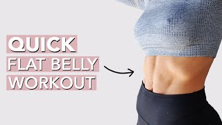 FLAT BELLY Workout for Women (10 mins) 