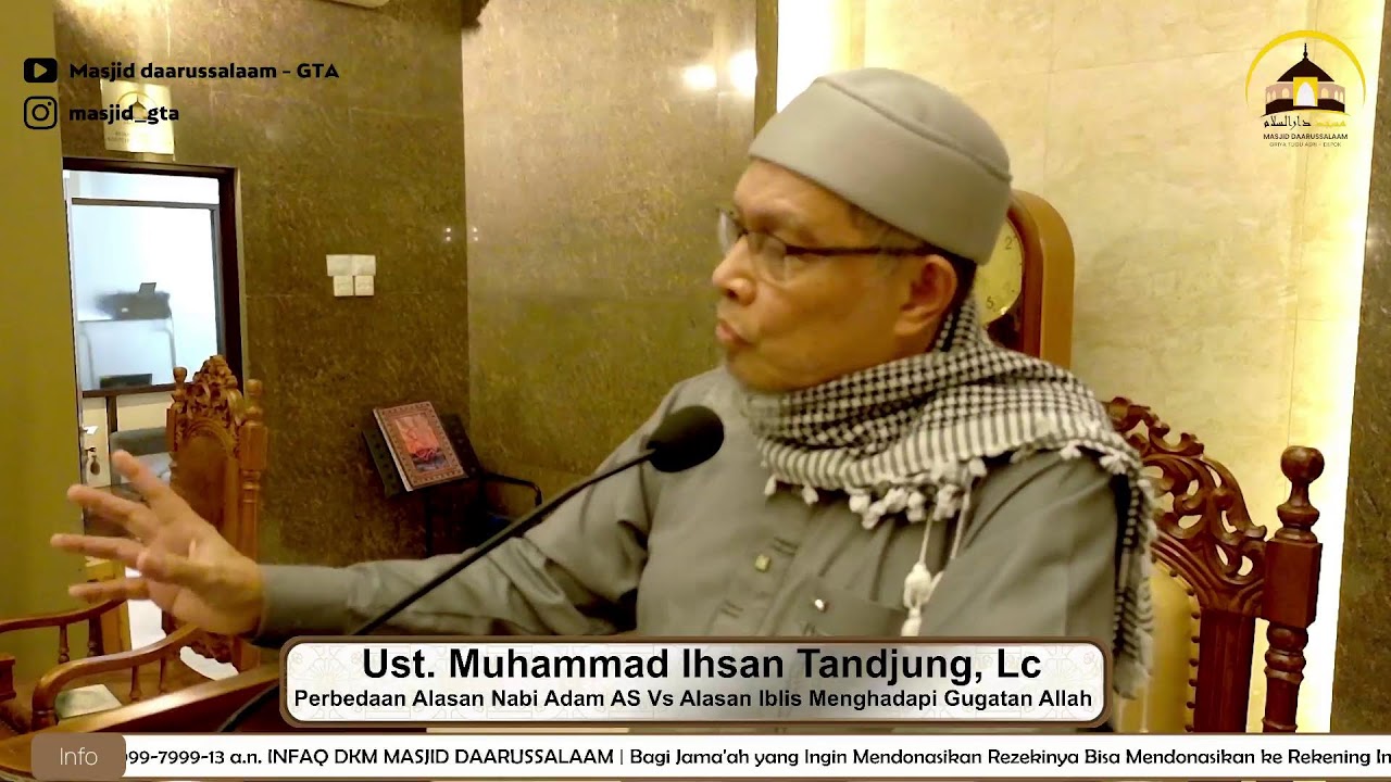 Ceramah Tarawih 9 Ramadhan 1447H | Nabi Adam AS | Ust. Muhammad Ihsan Tandjung, Lc