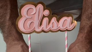3D NAME CAKE TOPPER | MAKE IT AT HOME | DIY TOPPER screenshot 1