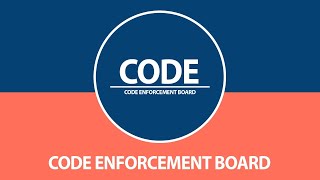 Code Enforcement : Special Magistrate Meeting - 10.16.20