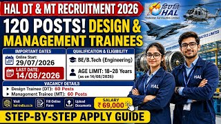 HAL DT & MT Recruitment 2026 How to Fill Online Form Step by Step | HAL DT/MT Apply Online 2026