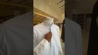 ثوب تصميم سعودي ماركة الدفة  ( متوفر بكل الألوان - سحاب بدون ازار - كف مفتوح - )