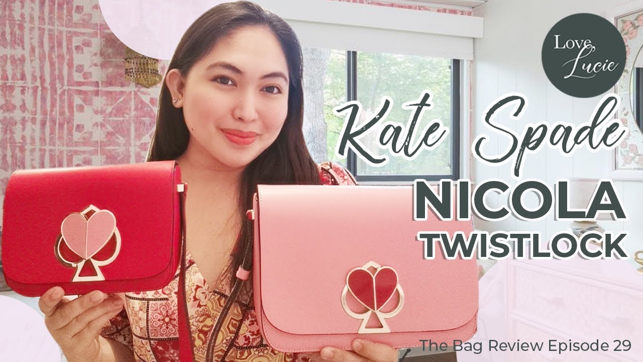 tornado at fortsætte sofistikeret THE BAG REVIEW: KATE SPADE NICOLA TWISTLOCK IN SMALL HOT CHILI & MEDIUM  ROCOCO PINK - YouTube
