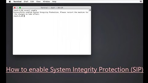 How to enable SIP (System Integrity Protection) on macOS