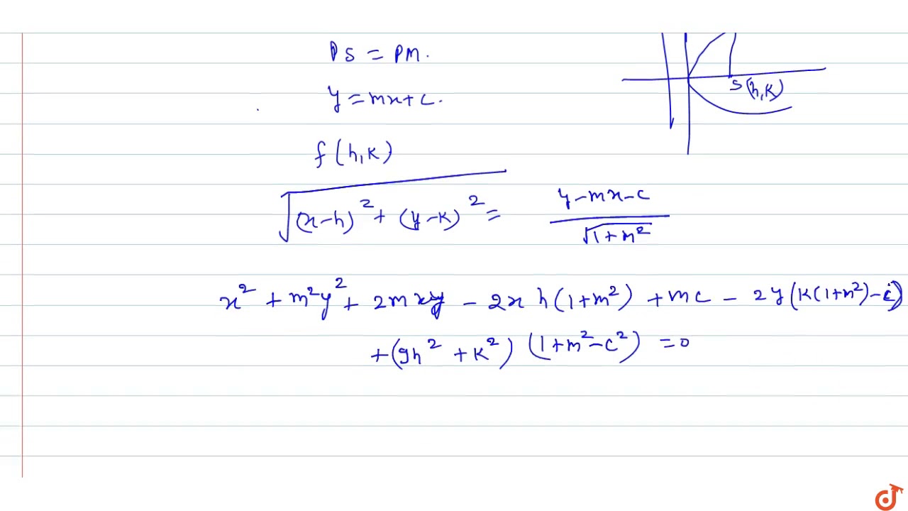 For Parabola X 2 Y 2 2x Y 6x 2y 3 0 The Focus Is Youtube