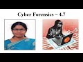 Dr. S. Jayashree | Cyber Forensics - Module 4.7 | SNS Institutions