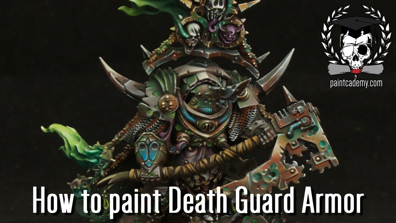 How to paint Death Guard Armor (Lord Contagion) YouTube