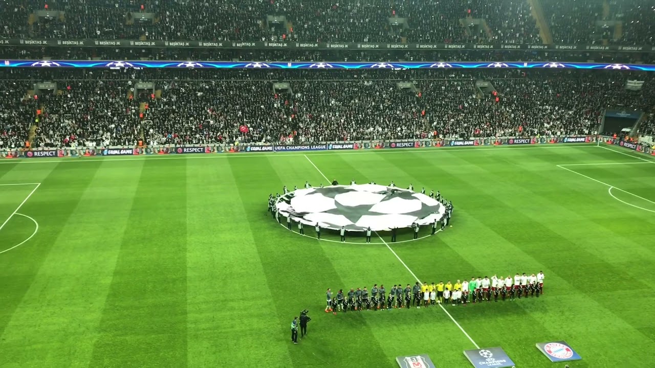 Havaya Giren Bayern Seyircisine Haddini Bildiren Beşiktaş Taraftarları