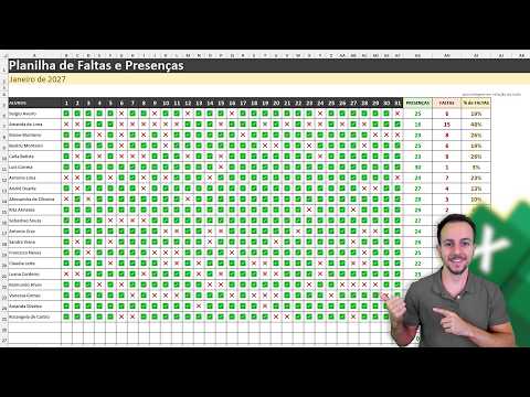 Como fazer Planilha de Presenças e Faltas no Excel com Cálculo Automático