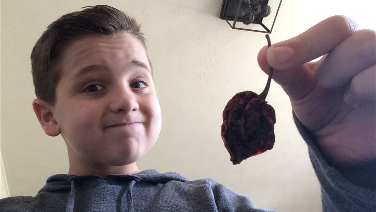 13 Year Old Eats Worlds Hottest Pepper! Carolina Reaper Challenge