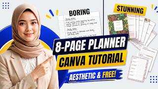 Design a Pinterest-Perfect 8-Page Study Planner in Canva Full Tutorial
