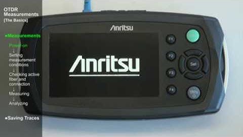 Anritsu MT9090A From Power on to Trace Saving