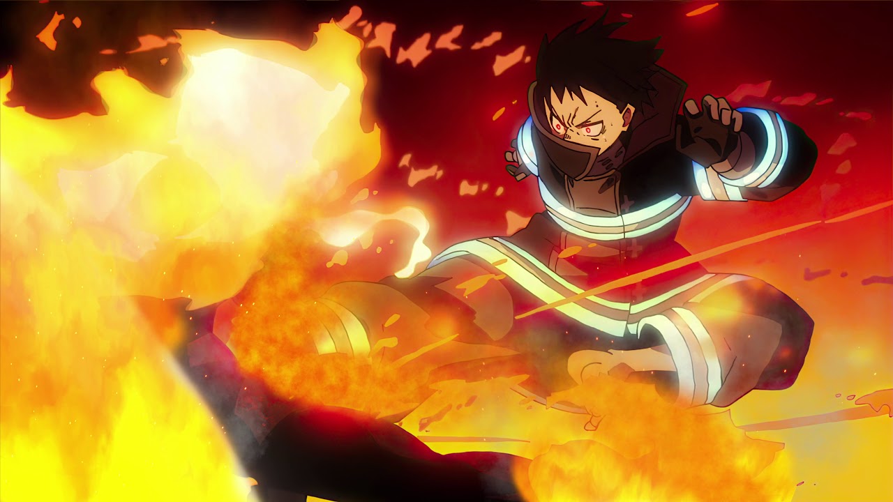 Ice and fire todoroki power 4K wallpaper download