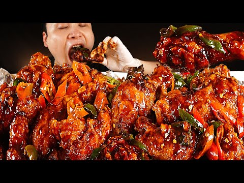 <strong>BBQ</strong> 신제품 땡초숯불양념치킨 먹방~!! 리얼사운드 ASMR social eating Mukbang(Eating <strong>Show</strong>)