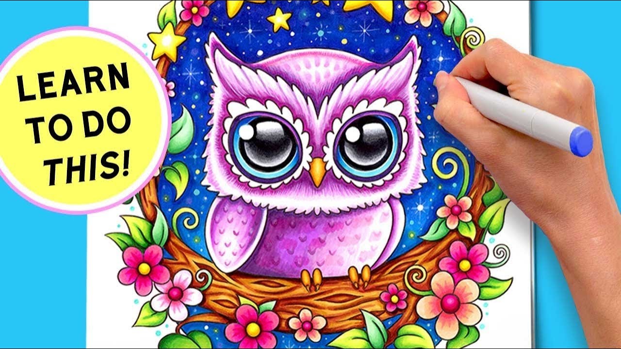 Nest Learners Drawing And Coloring For Kids How To Color An Owl Nest Learners Drawing And Coloring For Kids How To Color An Owl