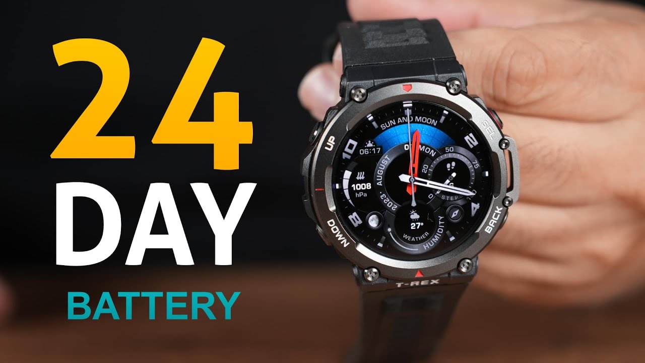 Up to 24 days battery wala smartwatch Amazfit T-Rex 2 review (long term) 