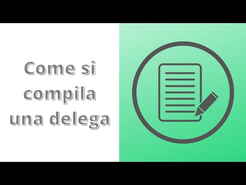 Come si compila una delega