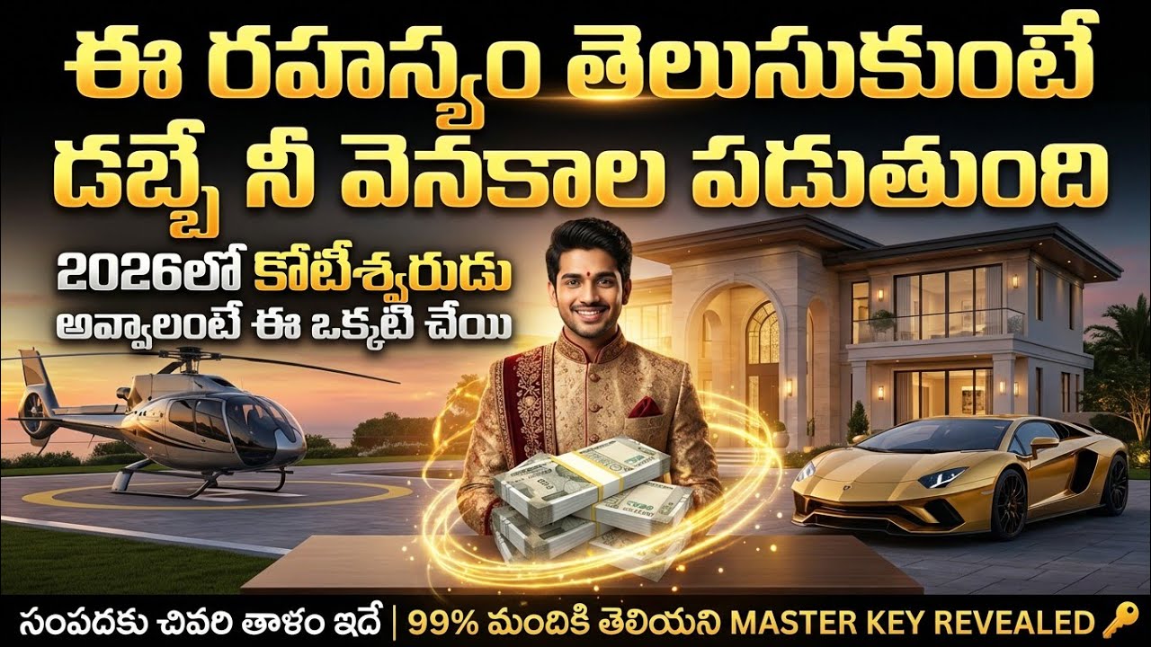 ఈ రహస్యం తెలుసుకుంటే డబ్బే నీ వెనకాల పడుతుంది 🔑 | Think & Grow Rich Telugu | Think Positive 