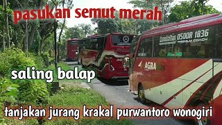 aksi NGEBUT bus agra mas ditanjakan curam jurang krakal purwantoro wonogiri