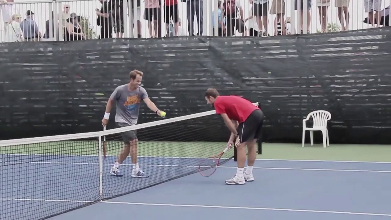 Wawrinka Touch Tennis half court drill YouTube