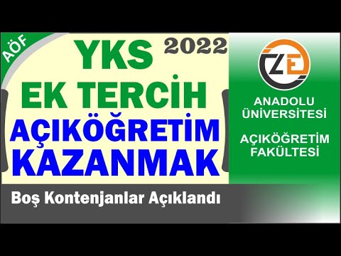 AÖF YKS Ek Tercih Nasıl Yapılır   Açıköğretim Boş Kontenjanlar