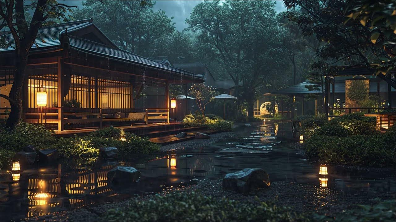 Experience the Gentle PitterPatter of Raindrops on the Roof of an Abandoned Cabin in the Forest