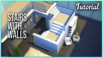Sims 4 Tutorial - L Shaped Stairs With Walls | Kate Emerald