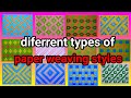 different types of paper weaving styles, paper weaving tutorial, weaving with paper strips. (2)