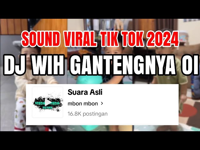 DJ WIH GANTENGNYA | WIH GANTENGNYA OY OY SOUND VIRAL TIK TOK 2024 class=