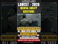 🔥Daily Mental Ability Question For Lawcet 2026 | April 25, 2026 #lawcetadda #tglawcet #aplawcet