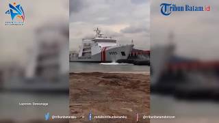 Peluncuran 3 unit kapal patroli Bakamla RI, yang dibuat di Kota Batam, Kamis