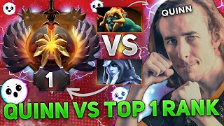 HARD GAME! QUINN vs TOP 1 RANK DOTA 2! | QUINN plays HUSKAR on HIGH MMR!