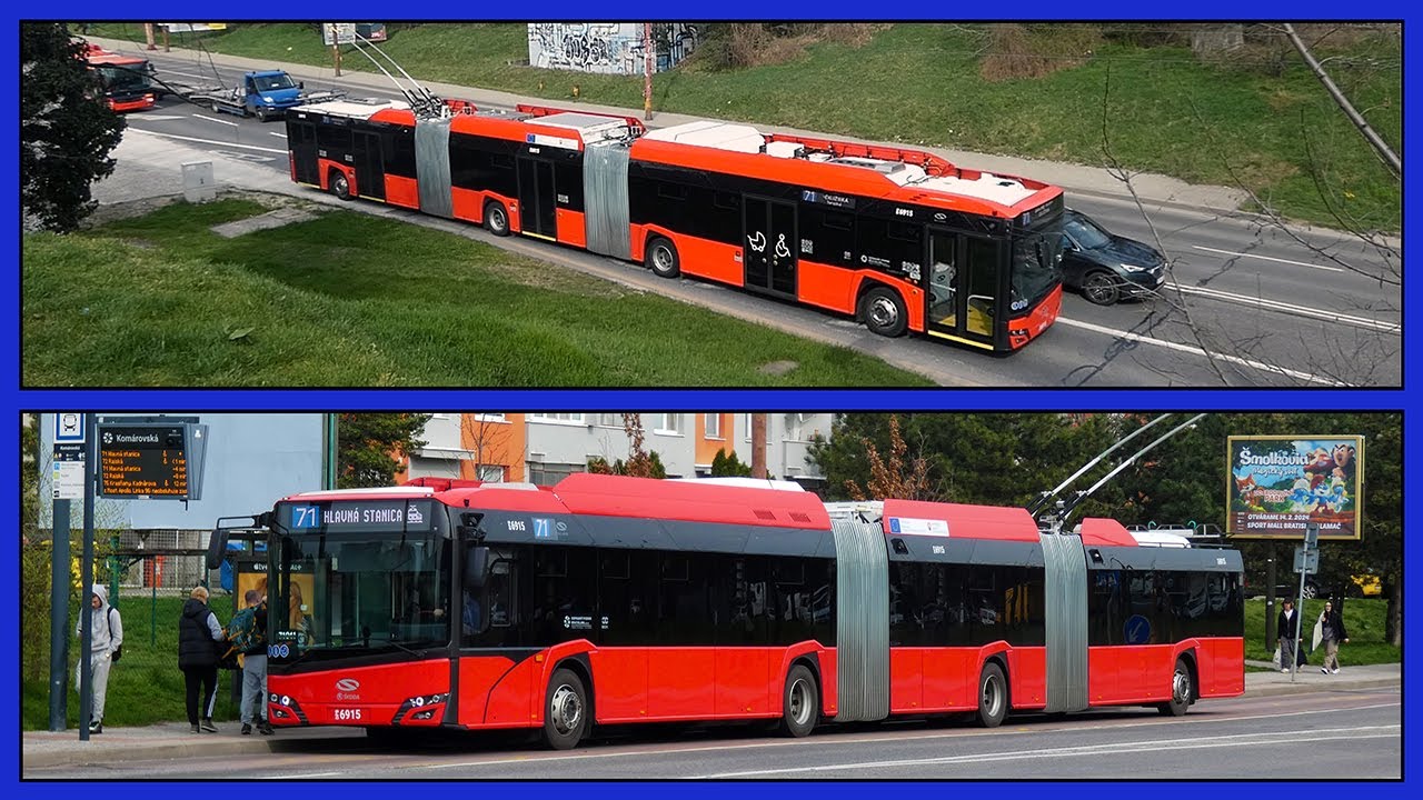 Троллейбусы Solaris Trollino 24 (Škoda 38Tr) с двойным кузовом в Братиславе, Словакия