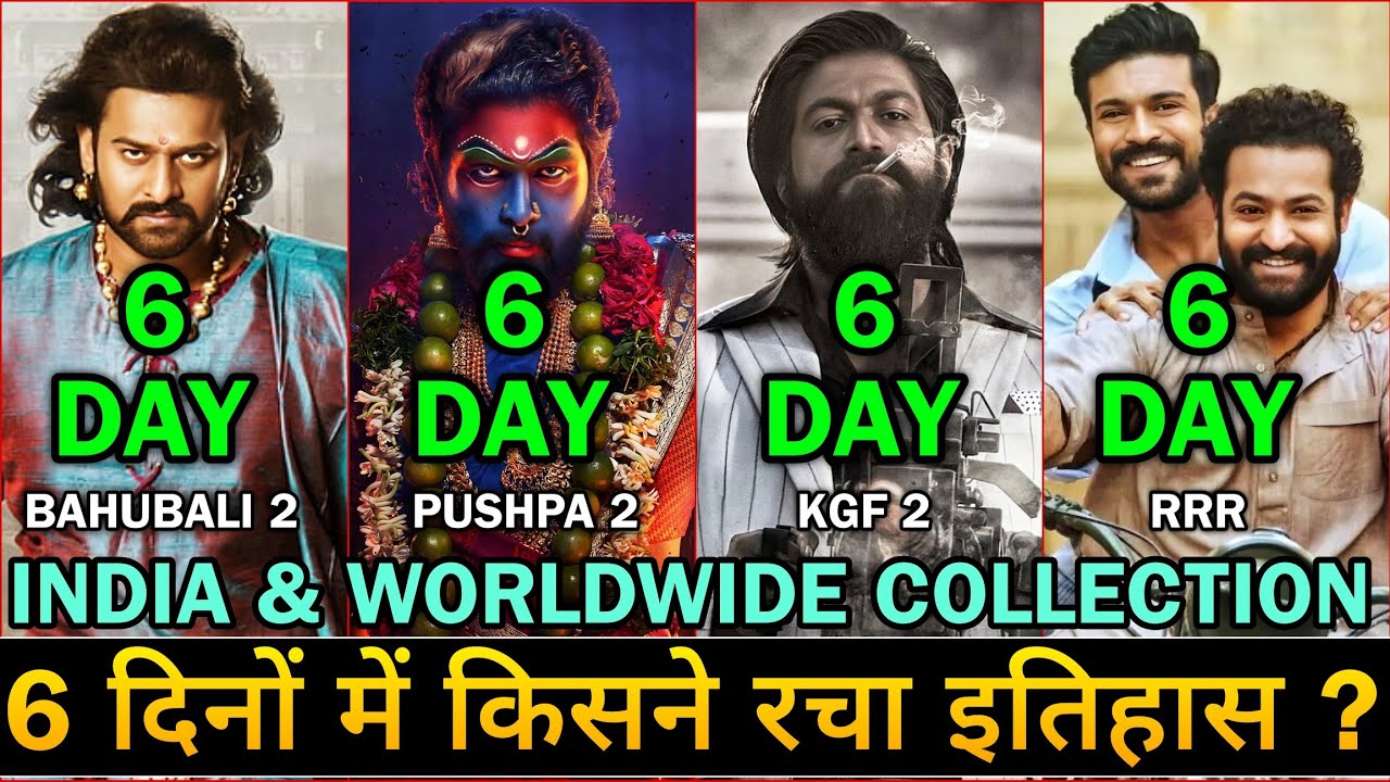 Pushpa 2 vs KGF 2 vs RRR vs Bahubali Comparison| Pushpa 2 Box Office Collection Day 6| Allu Arjun