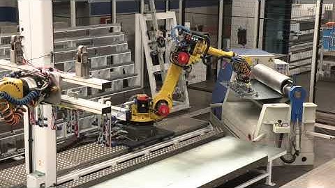 Playing with my robot - MG automatic system with 2 roll machine