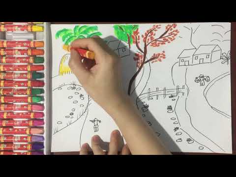 Vẽ tranh phong cảnh làng quê Việt | Bao quát các nội dung liên quan đến ve tranh lang que đầy đủ nhất