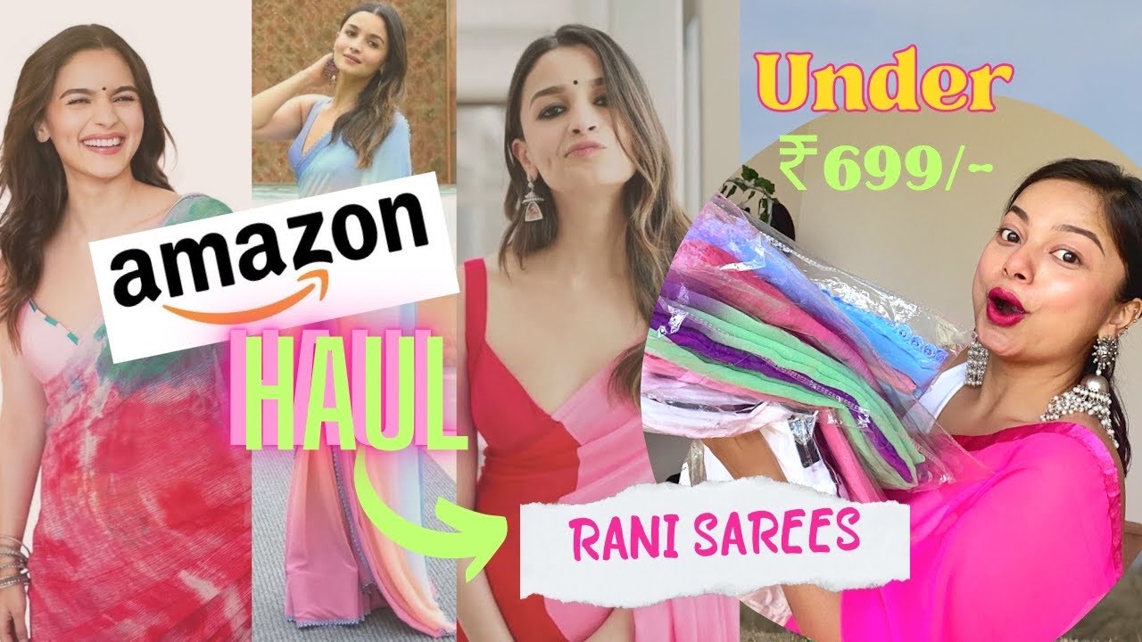 Alia Bhatt Saree Haul 🛍️ | Latest Trends Under ₹699✨| Amazon Saree Review 🫶🏻
