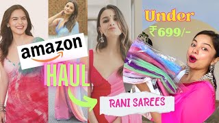 Alia Bhatt Saree Haul Latest Trends Under 699 Amazon Saree Review