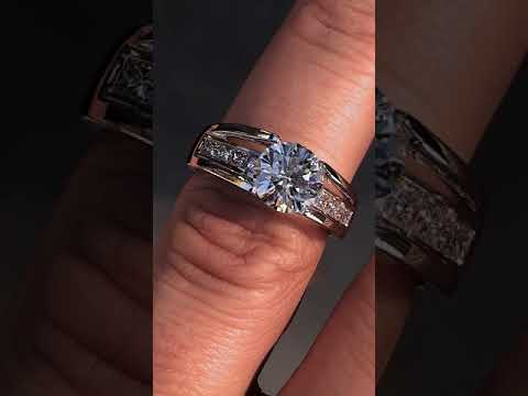 Round & Princess Modern Lab Grown Diamond Engagement Ring ring video