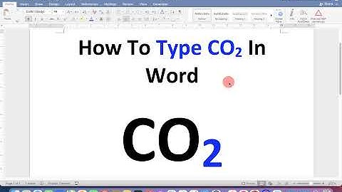 How to Write Carbon Dioxide Symbol In Word - ( CO2 )