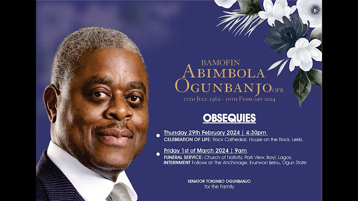 Funeral Service - BAMOFIN ABIMBOLA OLUROTIMI OGUNBANJO OFR 1962 - 2024