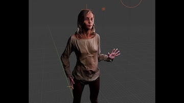 Animation of a photoscanned  #upbge #blendergameengine #gamedevblog #gamedevblog #horror #indiedev