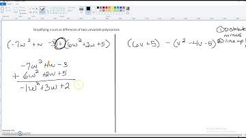 Simplifying a sum or difference of two univariate polynomials