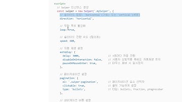 25 11 11, 스와이퍼 라이브러리 기초(SWIPER LIB), 2강, 스와이퍼에서 자주 사용되는 속성 설명
